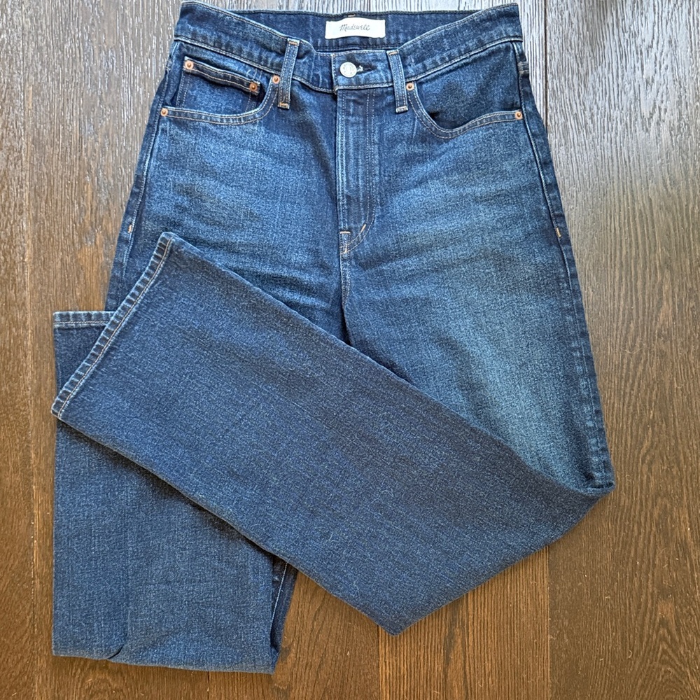 Madewell Perfect Vintage Wide-leg Jeans — Dark Blue Denim